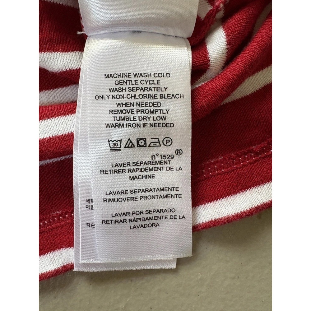 Lauren Ralph Lauren Womens Shirt Sz M Stripe Red White Naut Cuffed Half Sleeve - Picture 11 of 11